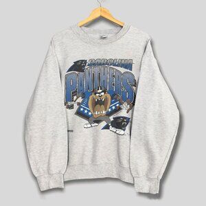 Vintage Carolina Panthers Taz Looney Toons Football Sweatshirt, NFL Shirt Tee